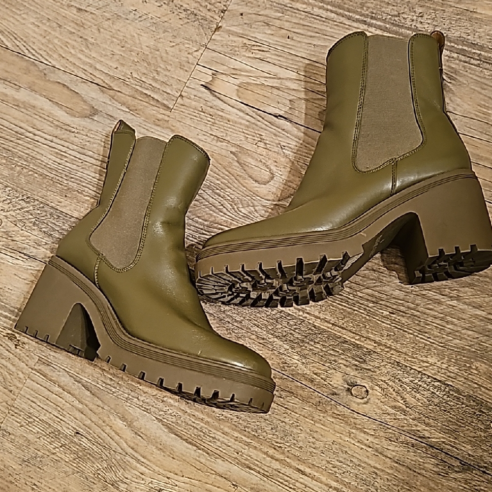 Sam & Libby Olive Heeled Boots